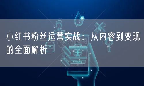 小红书粉丝运营实战：从内容到变现的全面解析