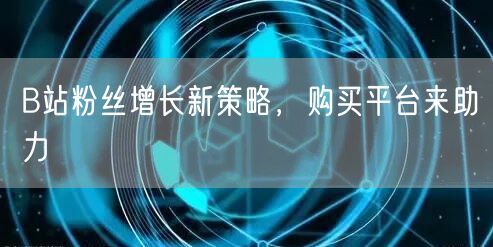 B站粉丝增长新策略，购买平台来助力