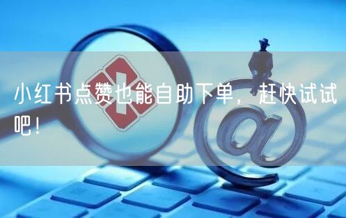小红书点赞也能自助下单，赶快试试吧！