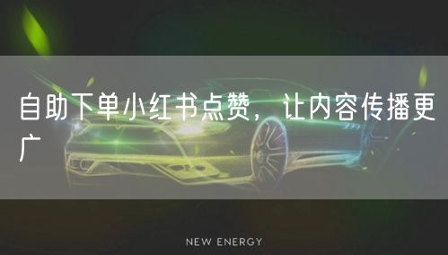 自助下单小红书点赞，让内容传播更广