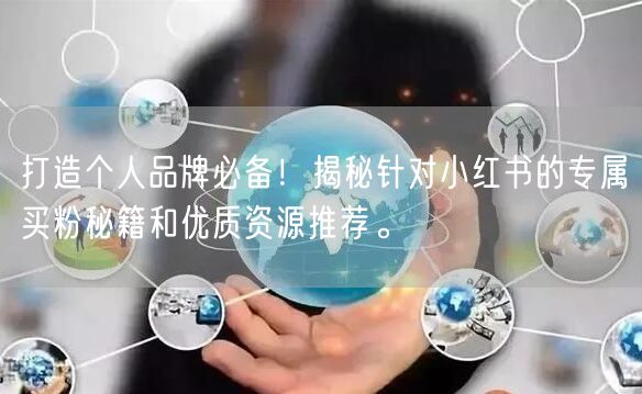 打造个人品牌必备！揭秘针对小红书的专属买粉秘籍和优质资源推荐。
