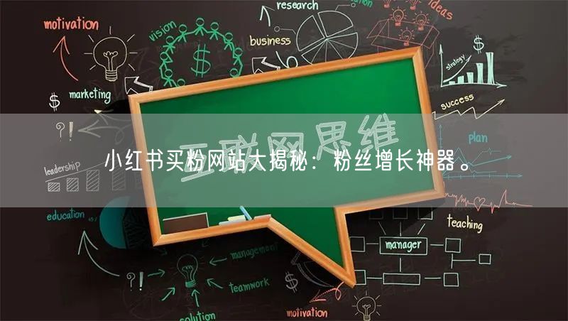 小红书买粉网站大揭秘：粉丝增长神器。