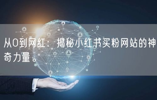 从0到网红：揭秘小红书买粉网站的神奇力量。
